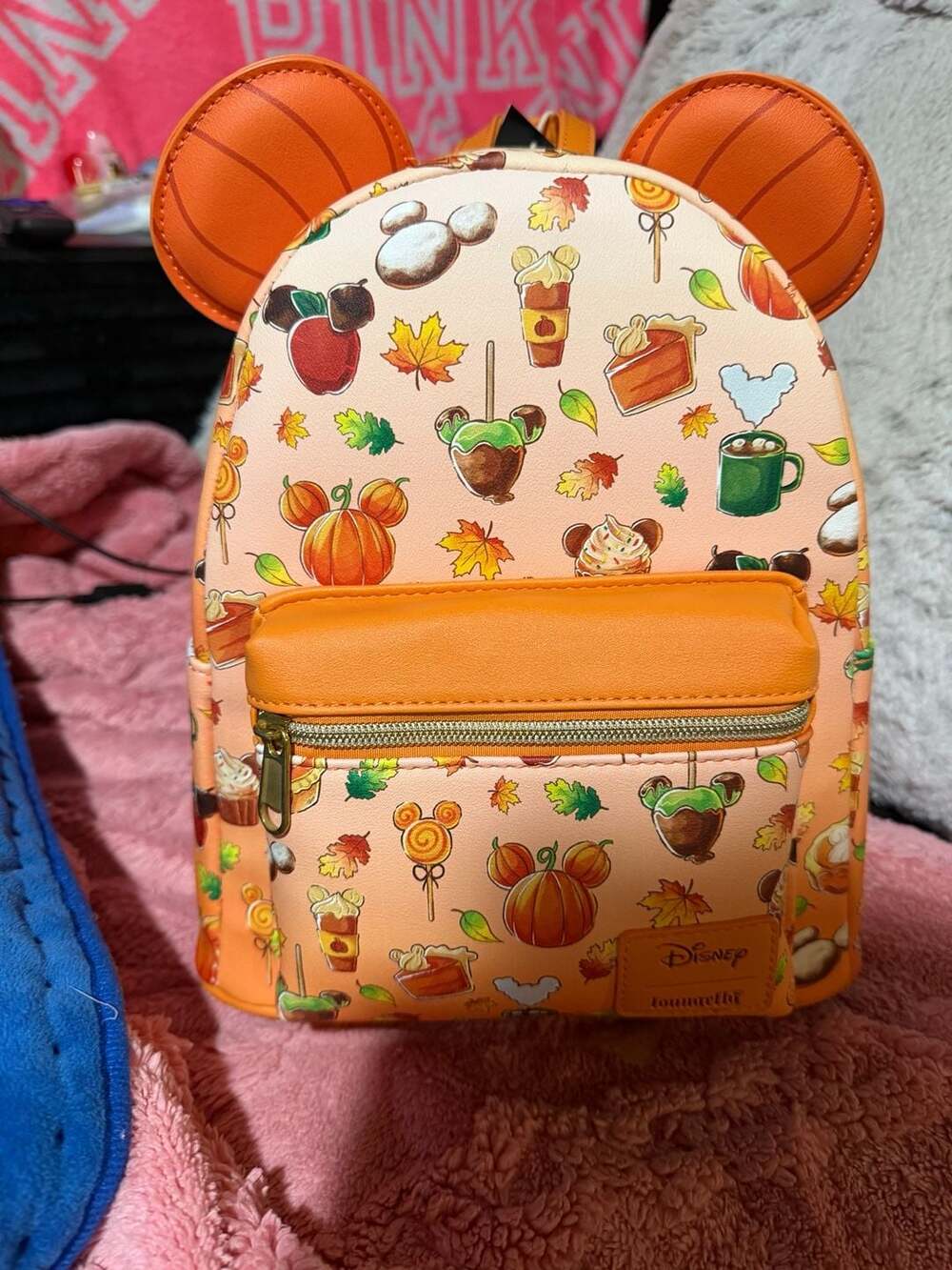 Loungefly Disney Mickey Mouse Fall Treats Pumpkin Mini Backpack NWT